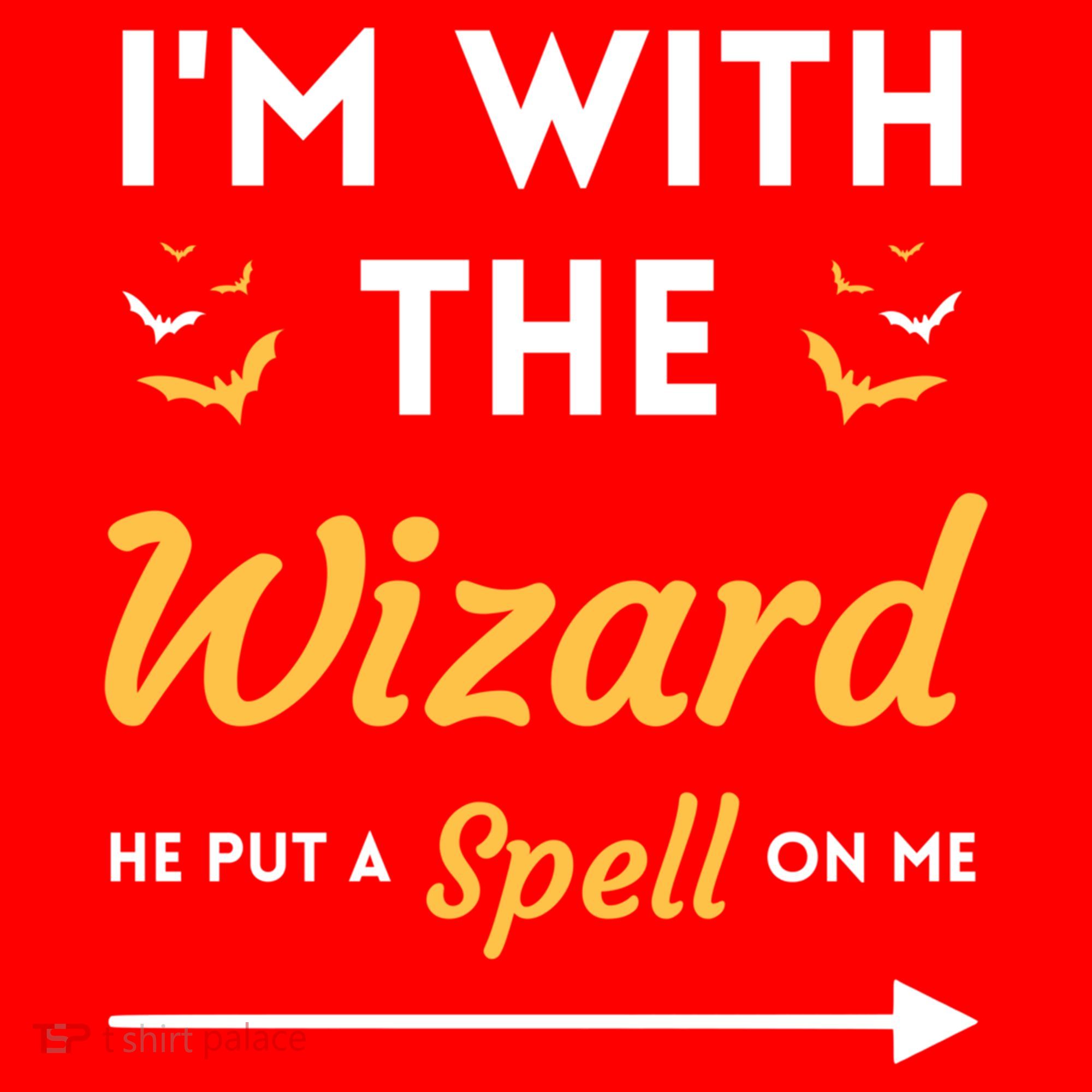 I'm With The Wizard Matching Halloween Couple For Gift Santa Hat