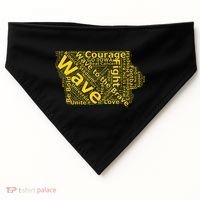 Iowa Wave To The Brave Sick Children Word Cloud USA-Made Doggie Bandana thumb 0