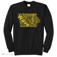 Iowa Wave To The Brave Sick Children Word Cloud Sweatshirt thumb 0