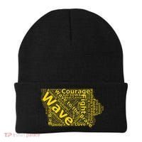 Iowa Wave To The Brave Sick Children Word Cloud Beanie thumb 0