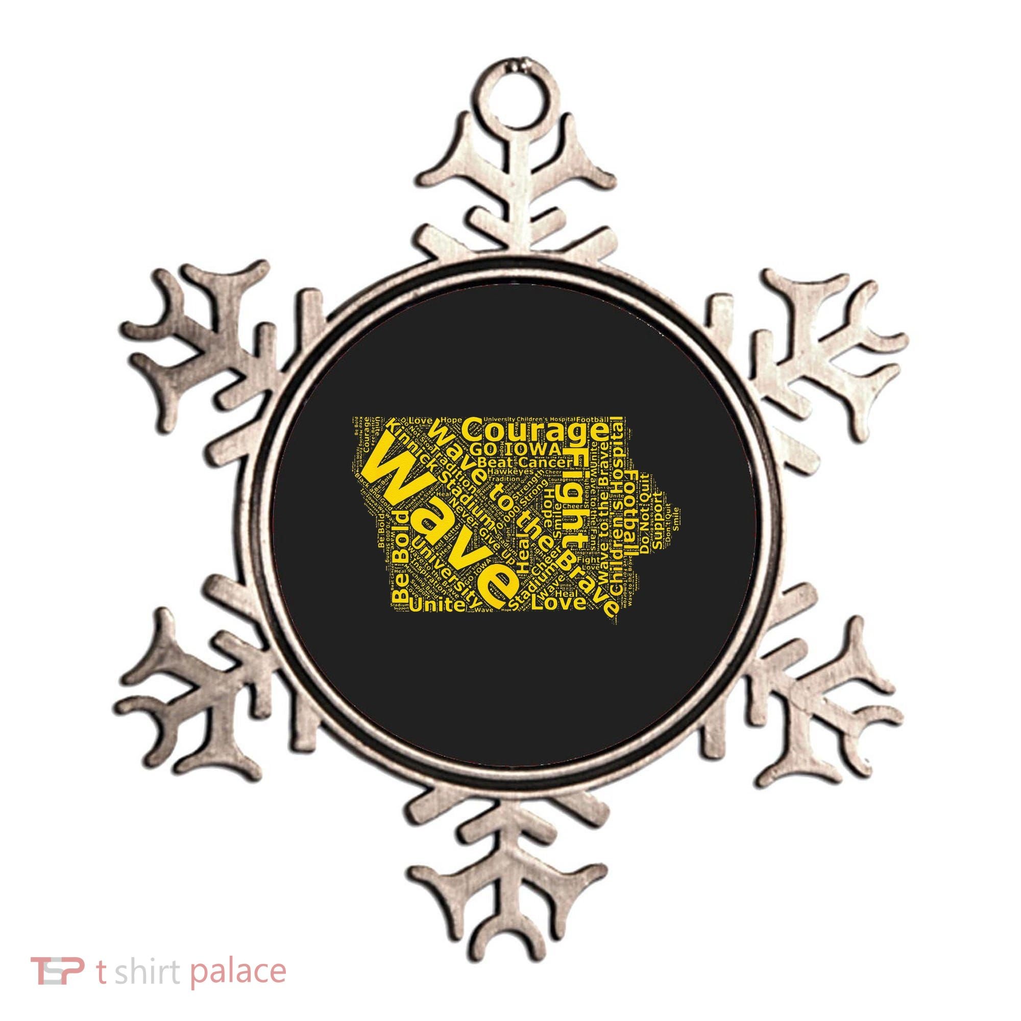 Iowa Wave To The Brave Sick Children Word Cloud Ornament
