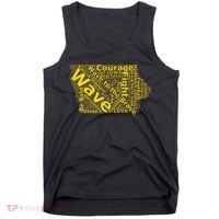 Iowa Wave To The Brave Sick Children Word Cloud Tank Top thumb 0