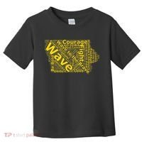 Iowa Wave To The Brave Sick Children Word Cloud Toddler T-Shirt thumb 0
