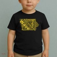 Iowa Wave To The Brave Sick Children Word Cloud Toddler T-Shirt thumb 2