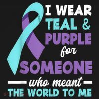 I Wear Teal & Purple For Someone I Love Suicide Prevention Women's Hoodie thumb 2