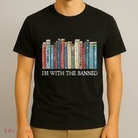 IM With The Banned Read Banned Books Bookworm Gift T-Shirt thumb 3