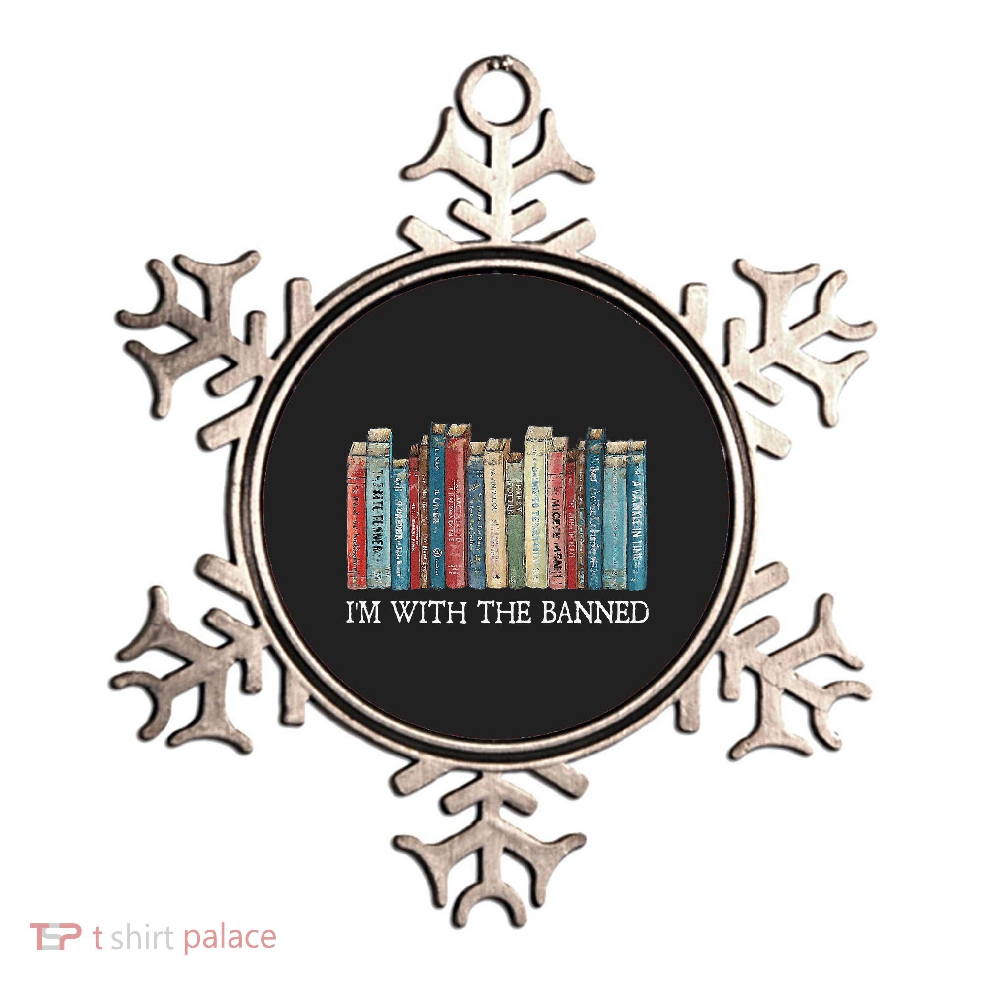 IM With The Banned Read Banned Books Bookworm Gift Ornament
