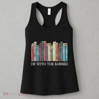 IM With The Banned Read Banned Books Bookworm Gift Women's Tank Top thumb 3