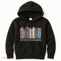 IM With The Banned Read Banned Books Bookworm Gift Kids Hoodie thumb 0