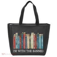 IM With The Banned Read Banned Books Bookworm Gift Tote Bag thumb 0