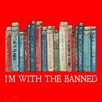 IM With The Banned Read Banned Books Bookworm Gift Santa Hat thumb 1