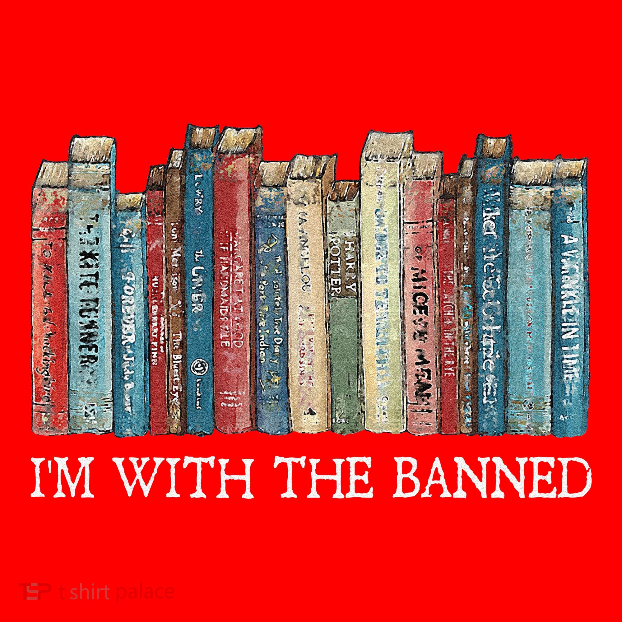 IM With The Banned Read Banned Books Bookworm Gift Santa Hat