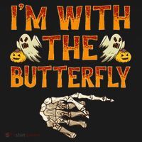 Im With The Butterfly Costume Funny Halloween Couple Women's Hoodie thumb 2