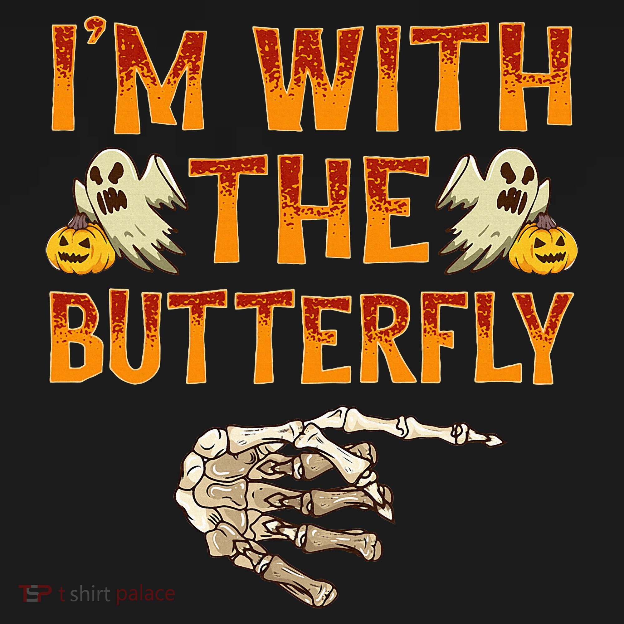 Im With The Butterfly Costume Funny Halloween Couple Women's Hoodie