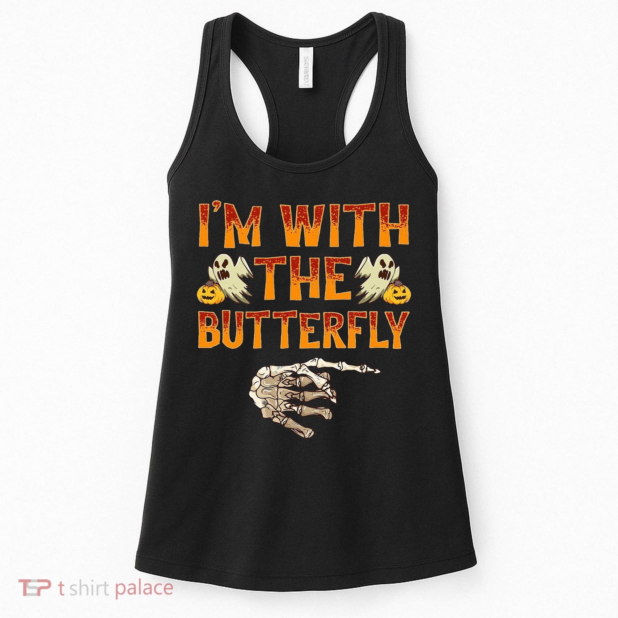 Im With The Butterfly Costume Funny Halloween Couple Women's Tank Top