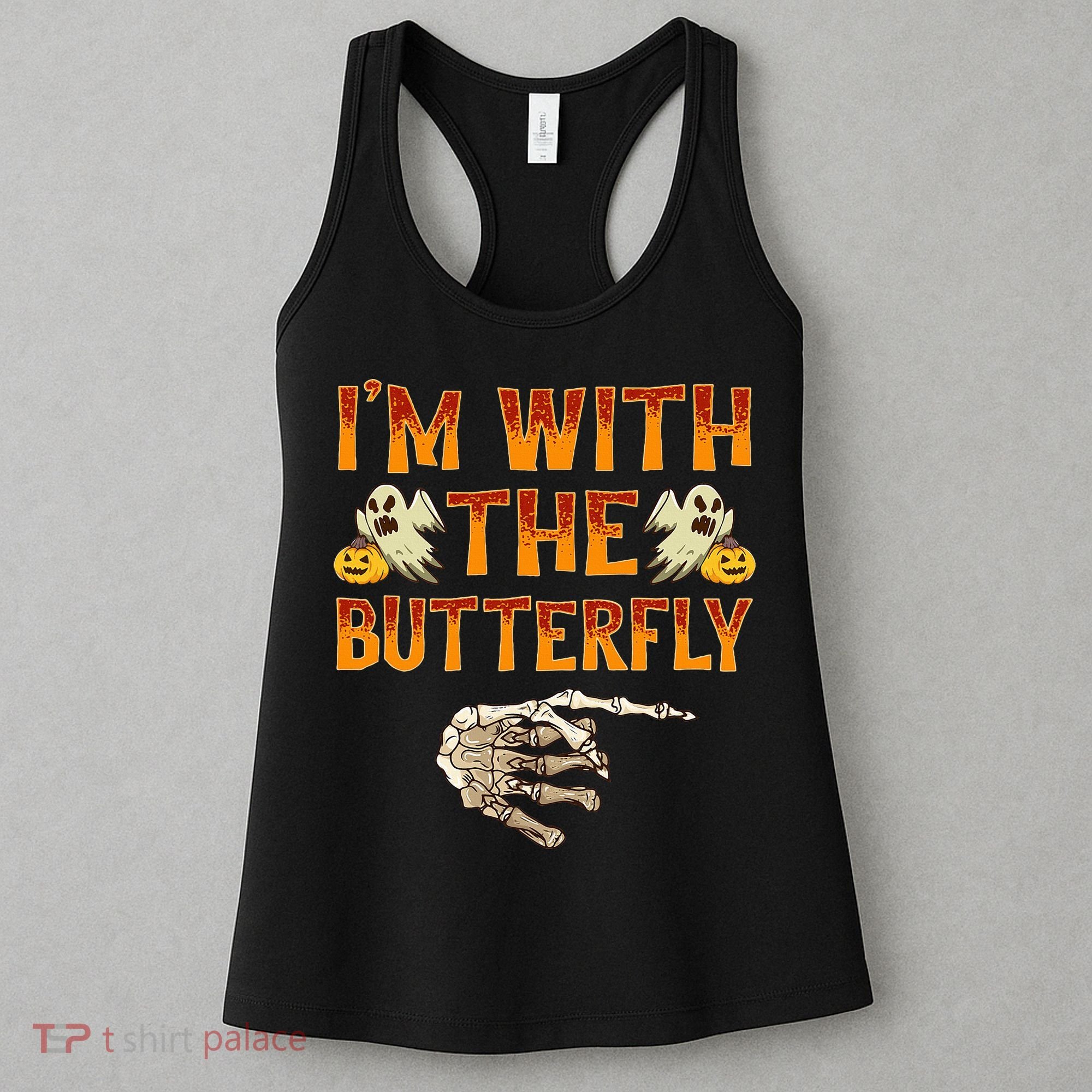 Im With The Butterfly Costume Funny Halloween Couple Women's Tank Top