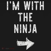 I'm With The Ninja Costume Halloween Matching Couple Doggie Tank thumb 4