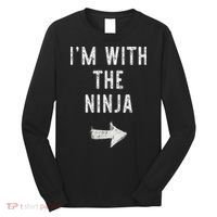 I'm With The Ninja Costume Halloween Matching Couple Long Sleeve Shirt thumb 0