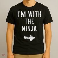 I'm With The Ninja Costume Halloween Matching Couple T-Shirt thumb 3