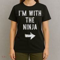 I'm With The Ninja Costume Halloween Matching Couple T-Shirt thumb 4