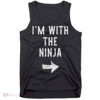 I'm With The Ninja Costume Halloween Matching Couple Tank Top thumb 0