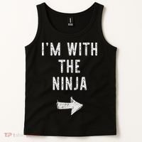 I'm With The Ninja Costume Halloween Matching Couple Tank Top thumb 2