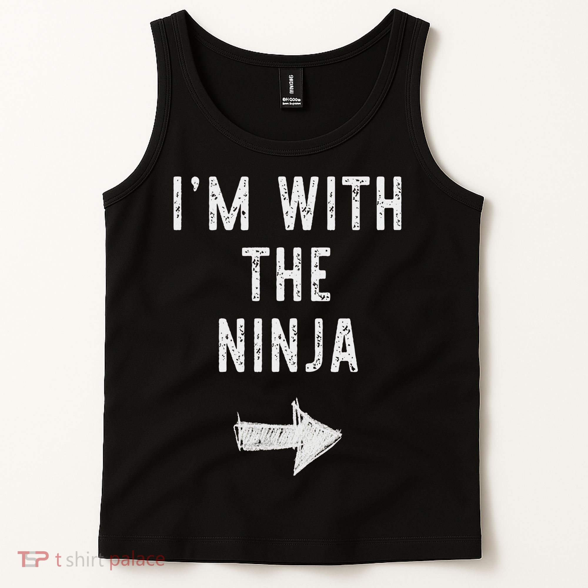 I'm With The Ninja Costume Halloween Matching Couple Tank Top