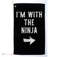 I'm With The Ninja Costume Halloween Matching Couple Golf Towel thumb 0