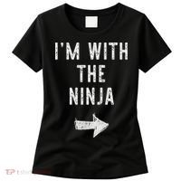 I'm With The Ninja Costume Halloween Matching Couple Women's T-Shirt thumb 0