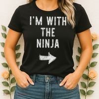 I'm With The Ninja Costume Halloween Matching Couple Women's T-Shirt thumb 2