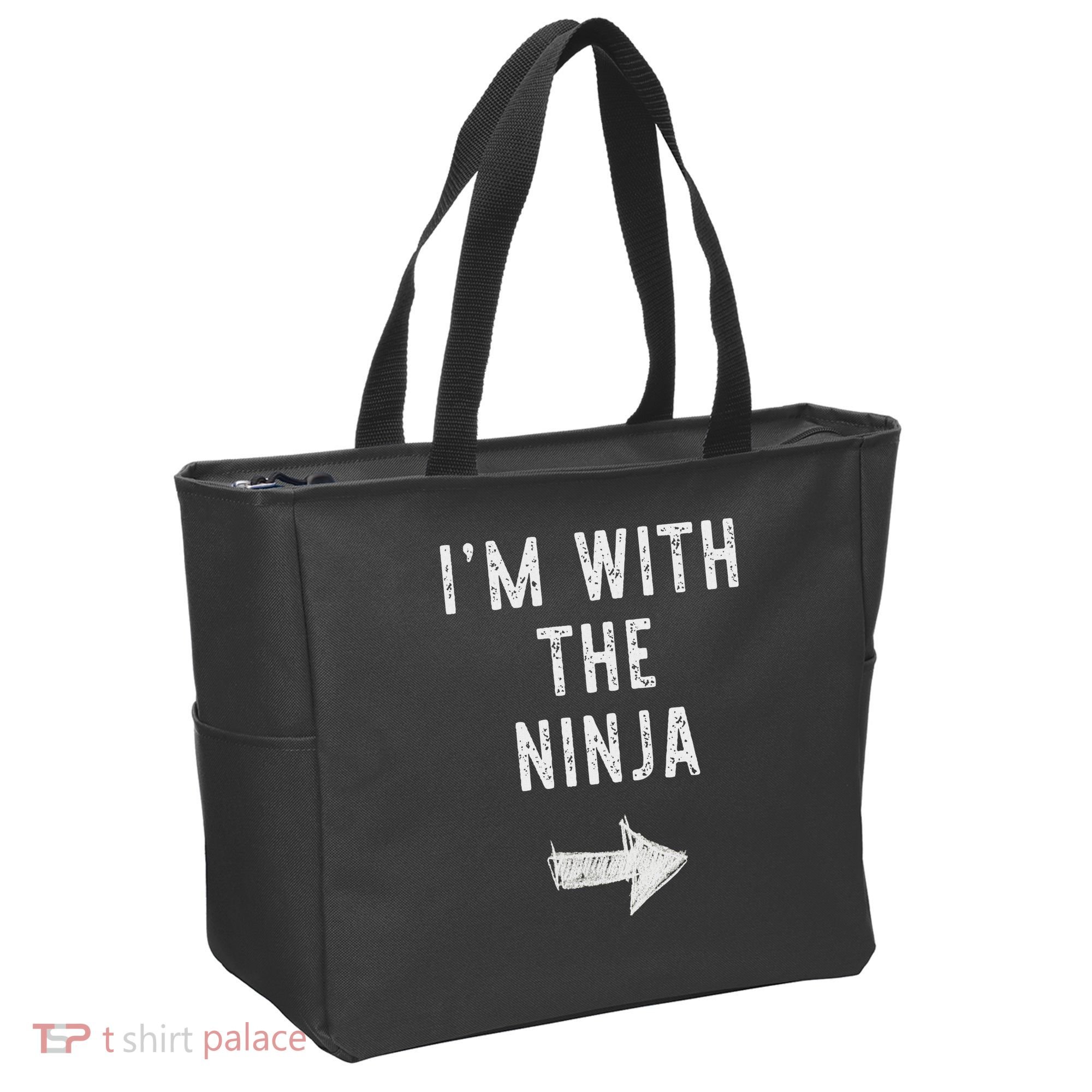 I'm With The Ninja Costume Halloween Matching Couple Tote Bag