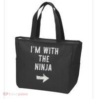 I'm With The Ninja Costume Halloween Matching Couple Tote Bag thumb 3