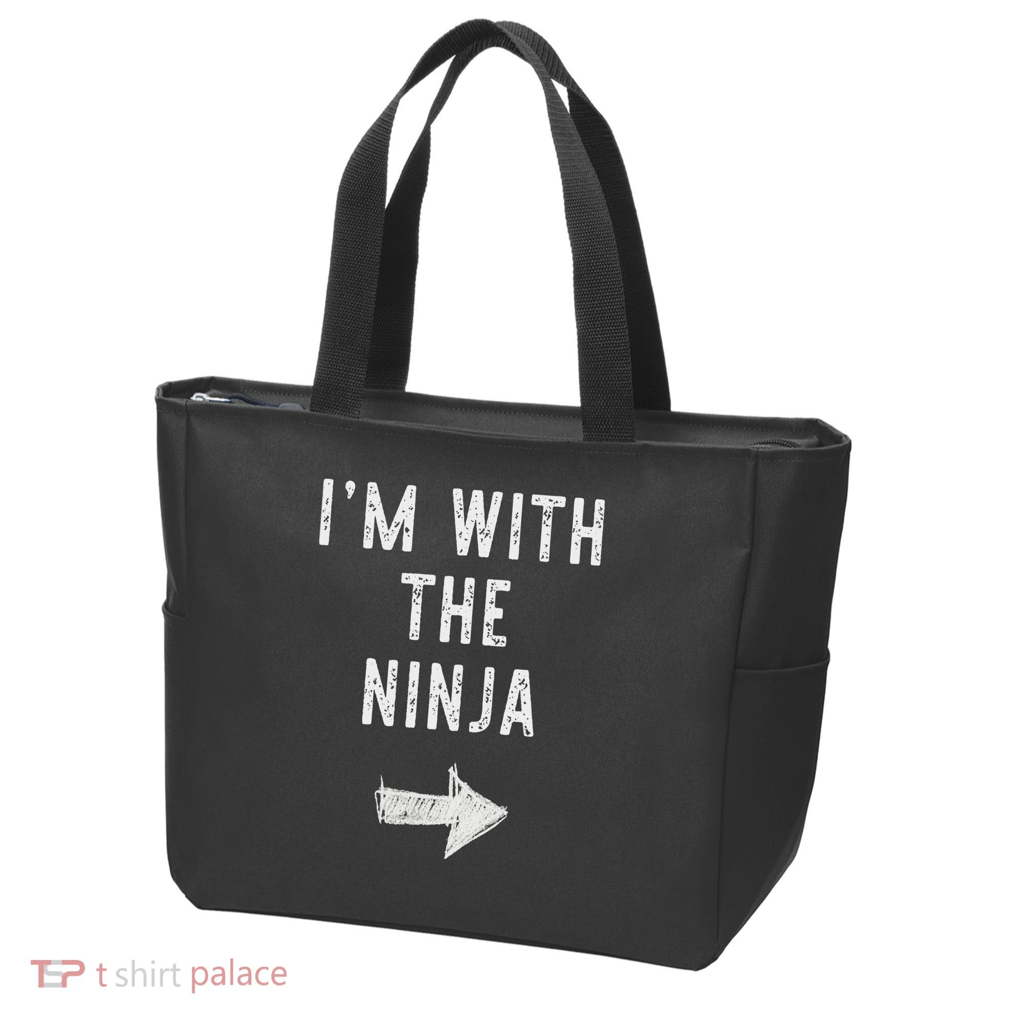 I'm With The Ninja Costume Halloween Matching Couple Tote Bag
