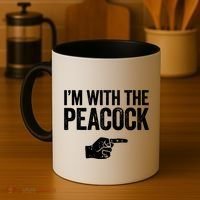 I'm With The Peacock Matching Peacock Shirts Coffee Mug thumb 4