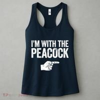 I'm With The Peacock Matching Peacock Shirts Women's Tank Top thumb 3