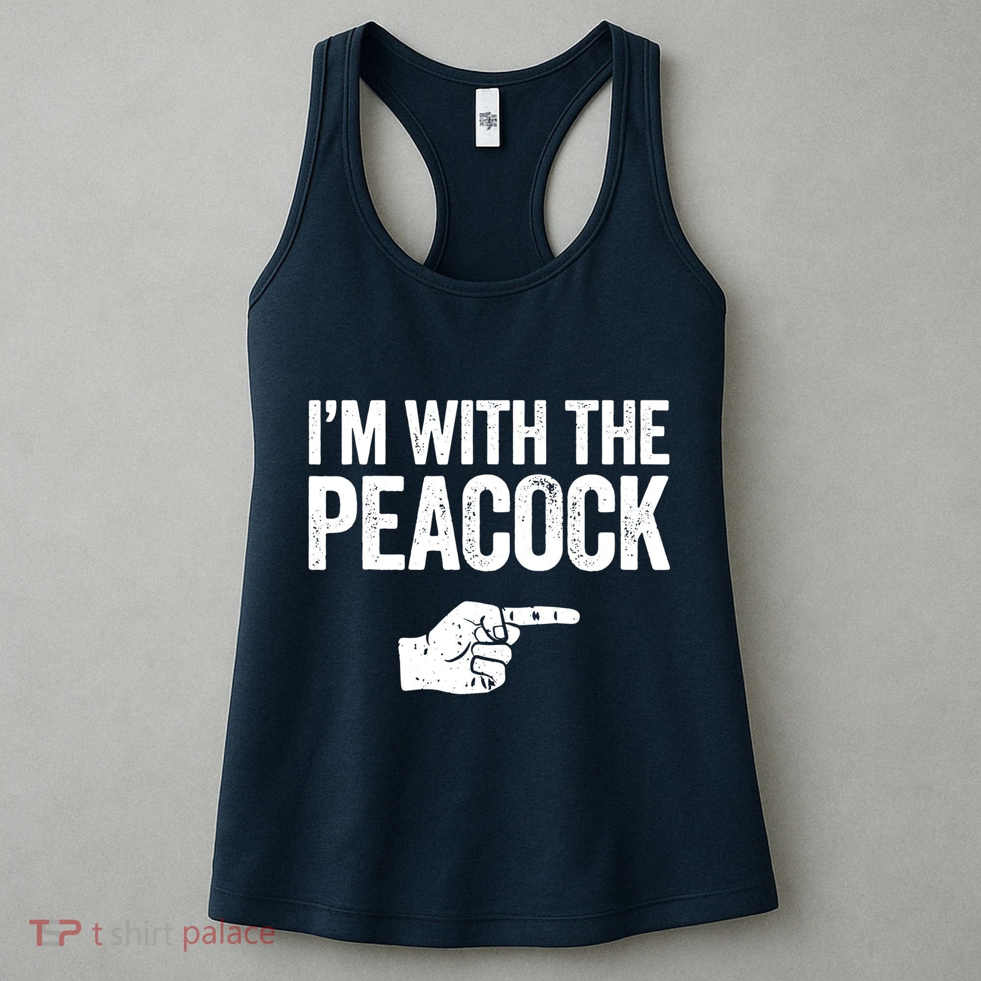 I'm With The Peacock Matching Peacock Shirts Women's Tank Top