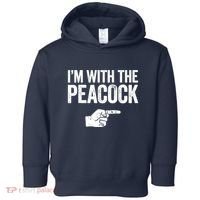 I'm With The Peacock Matching Peacock Shirts Toddler Hoodie thumb 0
