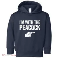 I'm With The Peacock Matching Peacock Shirts Toddler Hoodie thumb 0