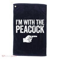 I'm With The Peacock Matching Peacock Shirts Golf Towel thumb 0