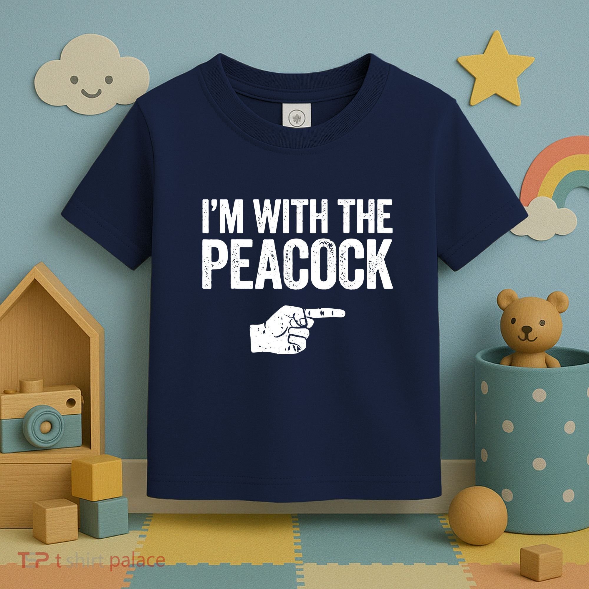 I'm With The Peacock Matching Peacock Shirts Toddler T-Shirt