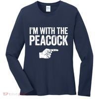 I'm With The Peacock Matching Peacock Shirts Women's Long Sleeve Shirt thumb 0