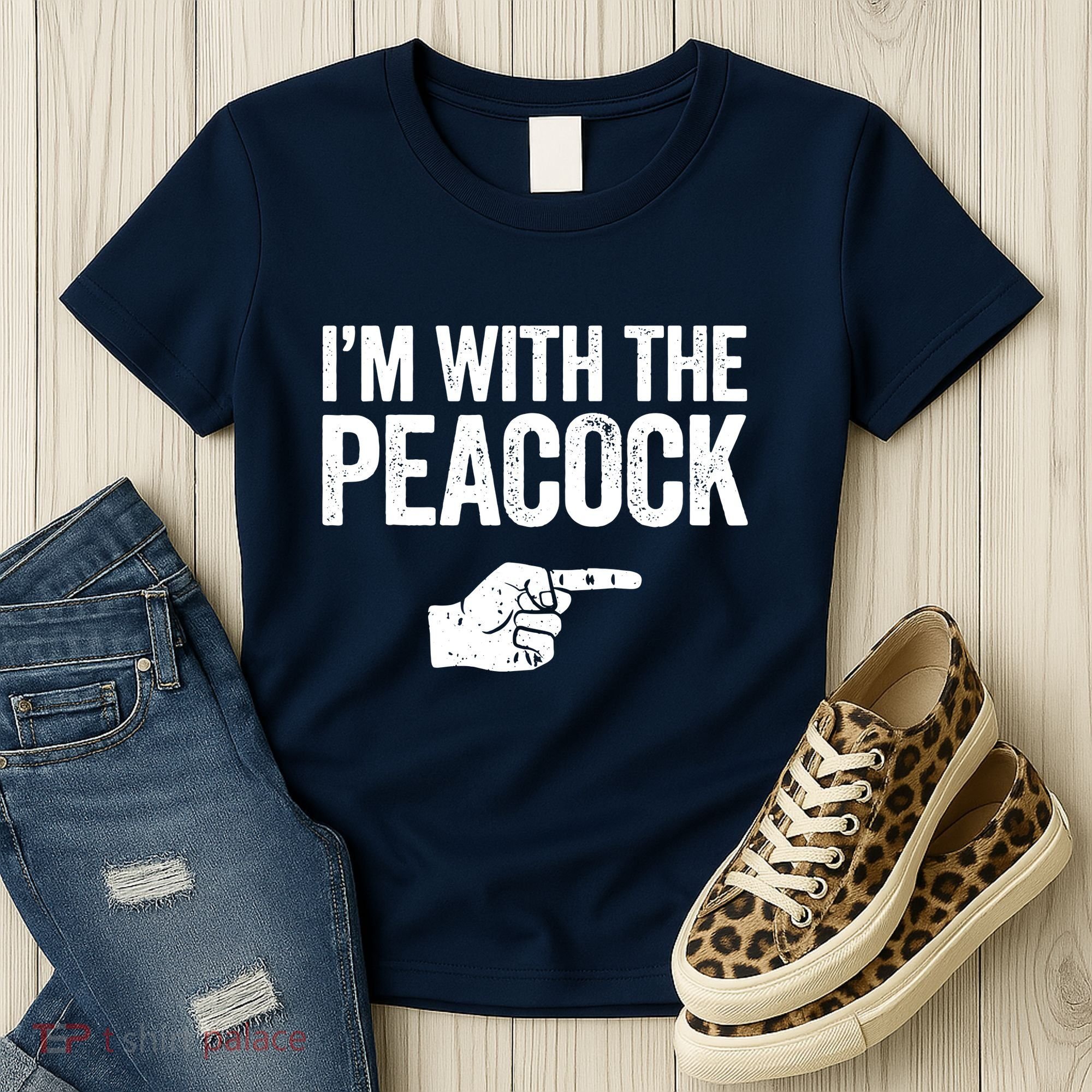 I'm With The Peacock Matching Peacock Shirts Women's T-Shirt