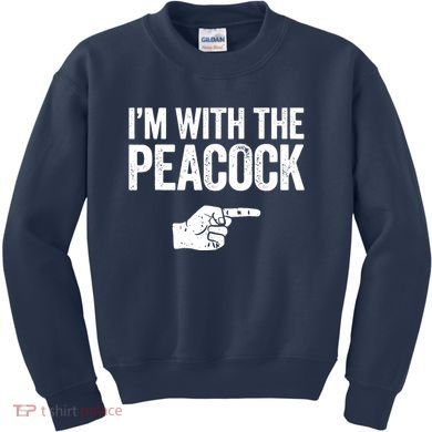 I'm With The Peacock Matching Peacock Shirts Kids Sweatshirt