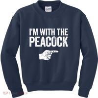I'm With The Peacock Matching Peacock Shirts Kids Sweatshirt thumb 0