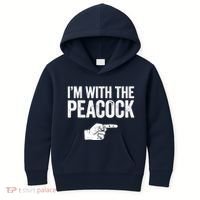 I'm With The Peacock Matching Peacock Shirts Kids Hoodie thumb 0
