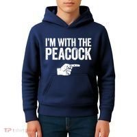I'm With The Peacock Matching Peacock Shirts Kids Hoodie thumb 4