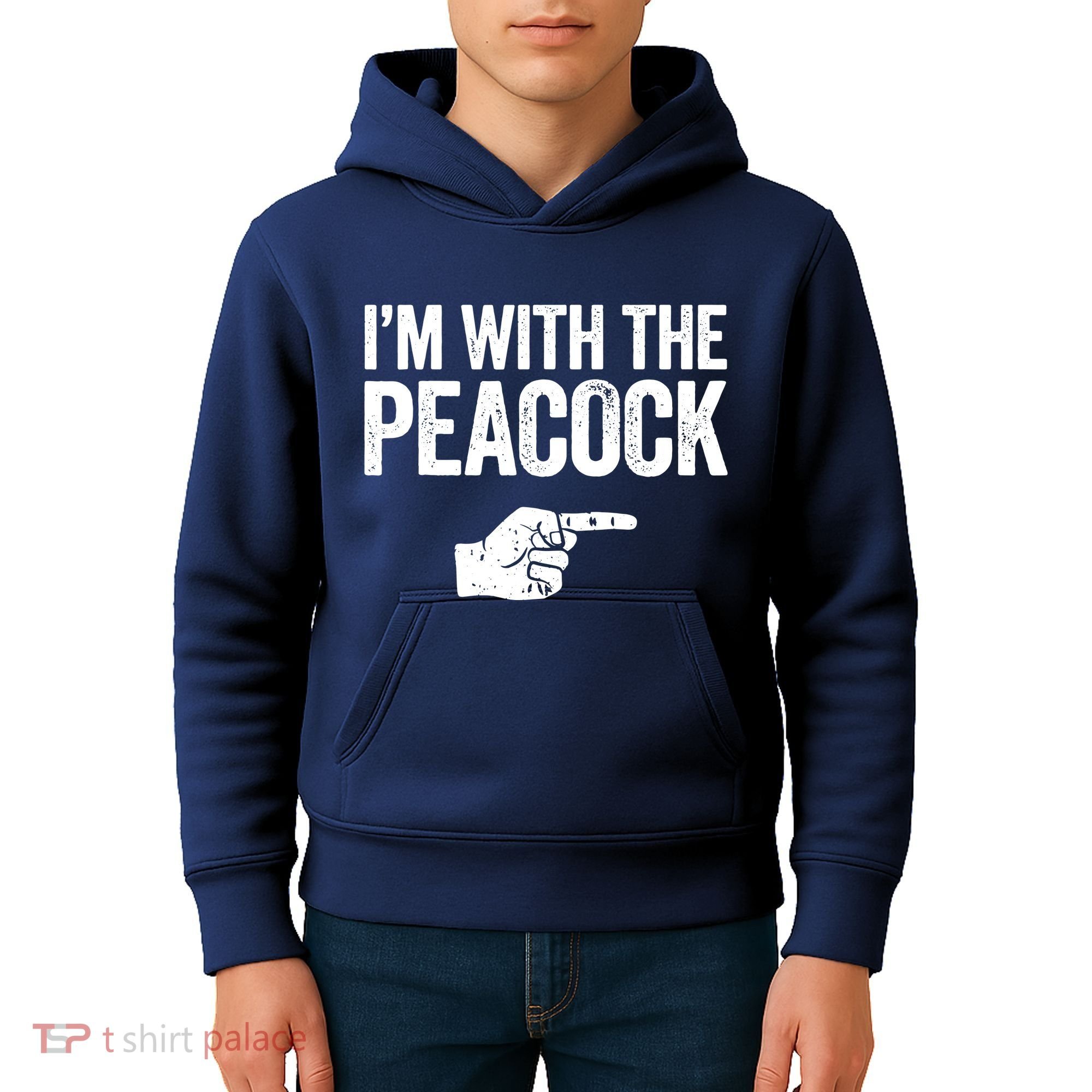 I'm With The Peacock Matching Peacock Shirts Kids Hoodie