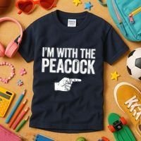I'm With The Peacock Matching Peacock Shirts Kids T-Shirt thumb 3