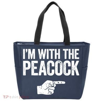 I'm With The Peacock Matching Peacock Shirts Tote Bag