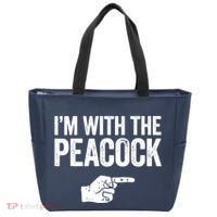 I'm With The Peacock Matching Peacock Shirts Tote Bag thumb 0